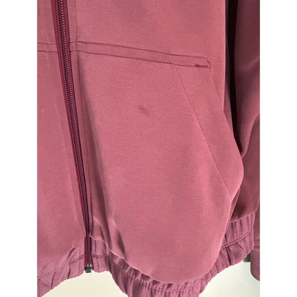 Lululemon Brushed Sofstream Funnel-Neck Zip Up Sweatshirt Red Wine Womens 14 - Picture 4 of 13